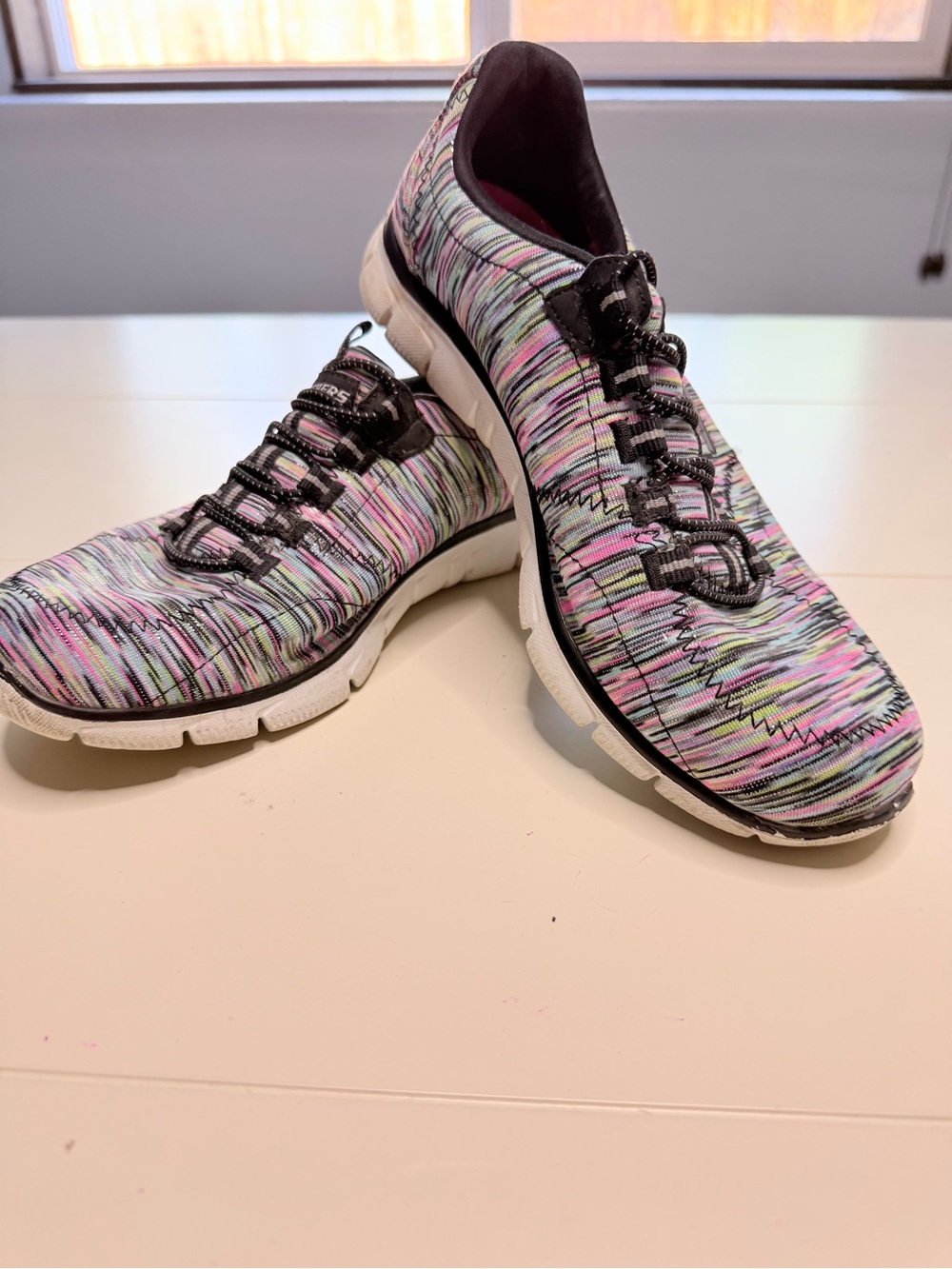 Skechers Women's Multicolor Knit Slip-On Athletic Sneakers